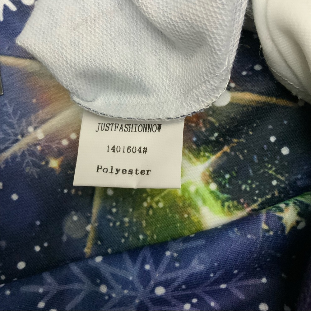 Christmas 3D Print Long Sleeve Sweatshirt Tee Top Cosmic Starry Night Women Med - Picture 16 of 16